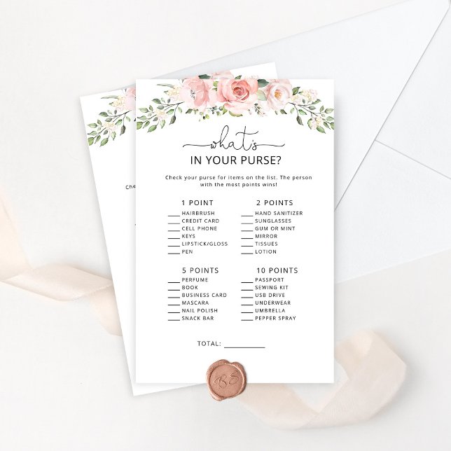 Blush floral what's in your purse game (Creator Uploaded)