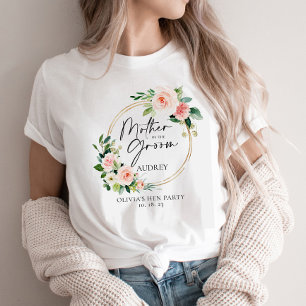 Blush Floral Wreath Mother Of The Groom T-Shirt