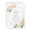 Blush Florals | Gold Frame Wedding Invitation