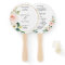 Blush Florals Round Gold Wedding Program Fan