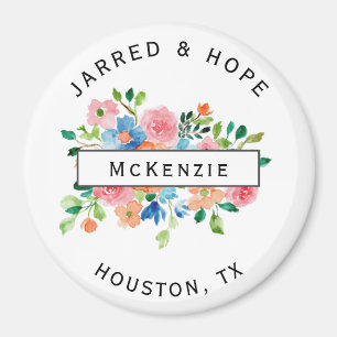 Blush Flower Bouquet Custom Magnet