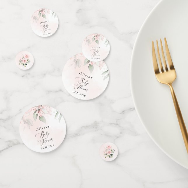 Blush Flowers, Pink Flowers, Boho, Baby Shower Confetti (Group)