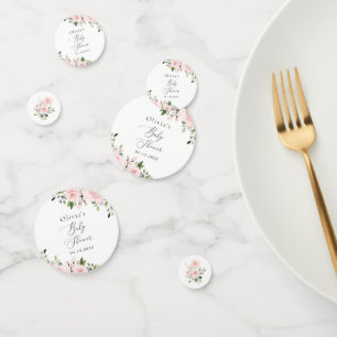 Blush Flowers, Pink Flowers, Boho, Baby Shower Confetti