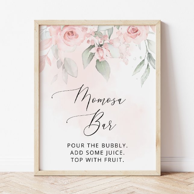 Blush Flowers, Pink Flowers, Boho, Baby Shower Poster (Creator Uploaded)