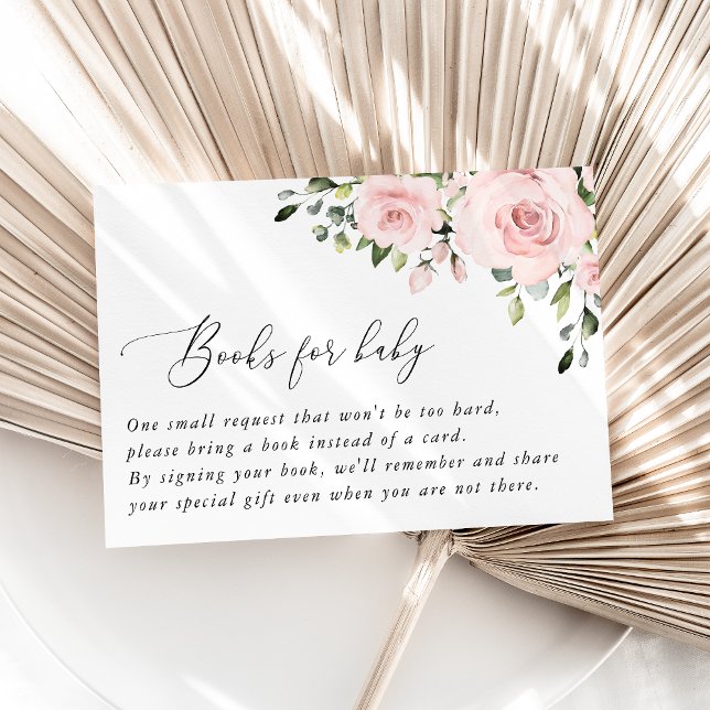 Blush Flowers, Pink Flowers, Boho, Books For Baby Enclosure Card (Creator Uploaded)
