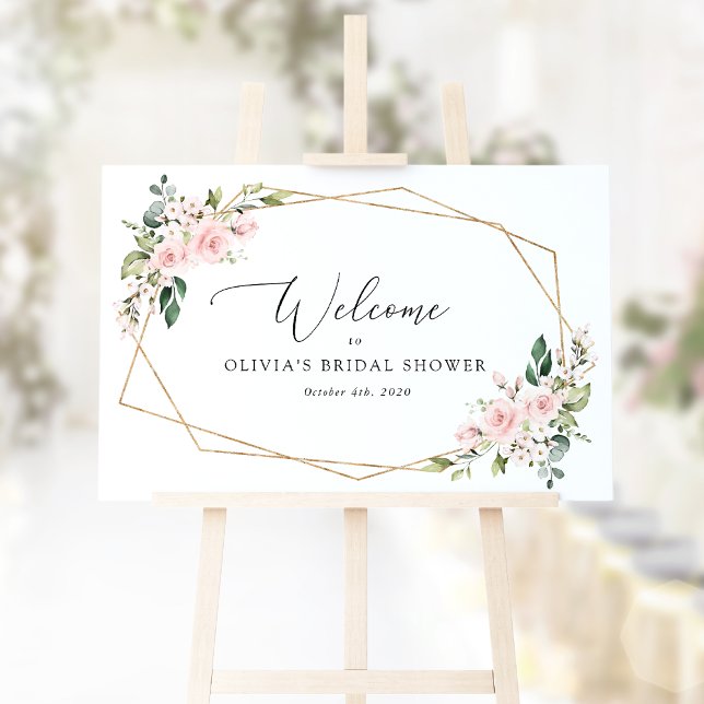 Blush Flowers, Pink Flowers, Boho, Bridal Welcome Poster (Creator Uploaded)