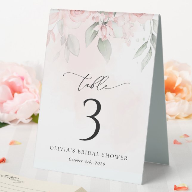 Blush Flowers, Pink Flowers, Boho, Table Numbers (In SItu (Wedding))