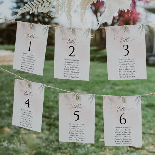 Blush Flowers, Pink Flowers, Seating Chart Cards
