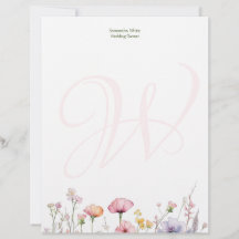 Blush Garden Watercolor Personalised
