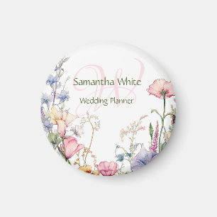 Blush Garden Watercolor Personalised Magnet