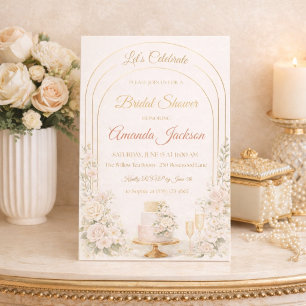 Blush Gold Arch Chic Invitation