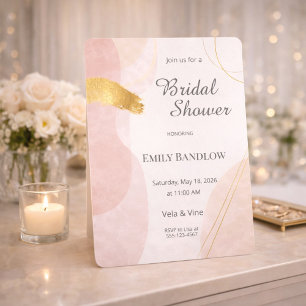 Blush Gold Bridal Glow Invitation