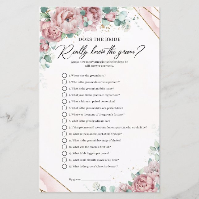 Blush gold Does The Bride Really Know The Groom (Front)