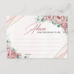 Blush gold eucalyptus Advice for the mum-to-be Enclosure Card