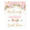 Blush Gold Floral Bridal Shower Welcome Sign Decor