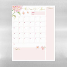 Blush & Gold Floral Monthly Planner To Do List