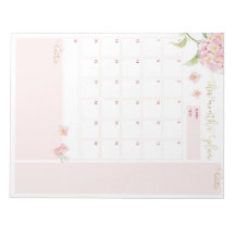 Blush & Gold Floral Monthly Planner To Do List