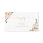 Blush gold floral RSVP enclosure card