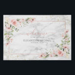 Blush Gold Greenery Dusty Pink Floral Wedding Faux Canvas Print<br><div class="desc">a</div>
