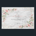 Blush Gold Greenery Dusty Pink Floral Wedding Faux Canvas Print<br><div class="desc">a</div>