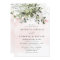 Blush Gold Greenery Succulent Dusty Blue Wedding