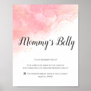Blush Gold Guess Mummy's Belly Poster