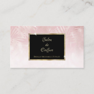 Blush Gold Hair Stylist Business Card