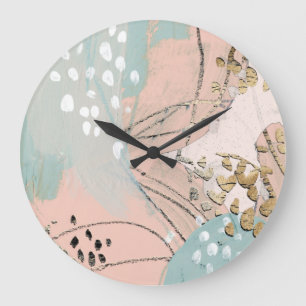 Blush & Gold I Large Clock