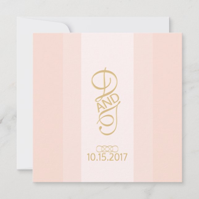 Blush Gold Invitation (Front)
