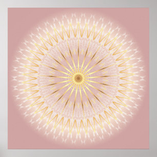 Blush Gold Mandala Poster