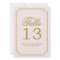 Blush & Gold Whimsical Script Table Numbers Card