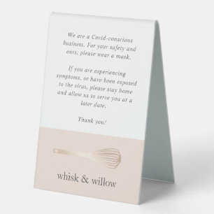 Blush & Gold Whisk Bakery Covid Safety