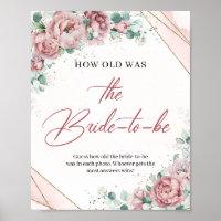 Blush greenery gold How old was the Bride-to-be