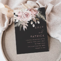 Blush & Grey Dusty Rose Floral Wedding
