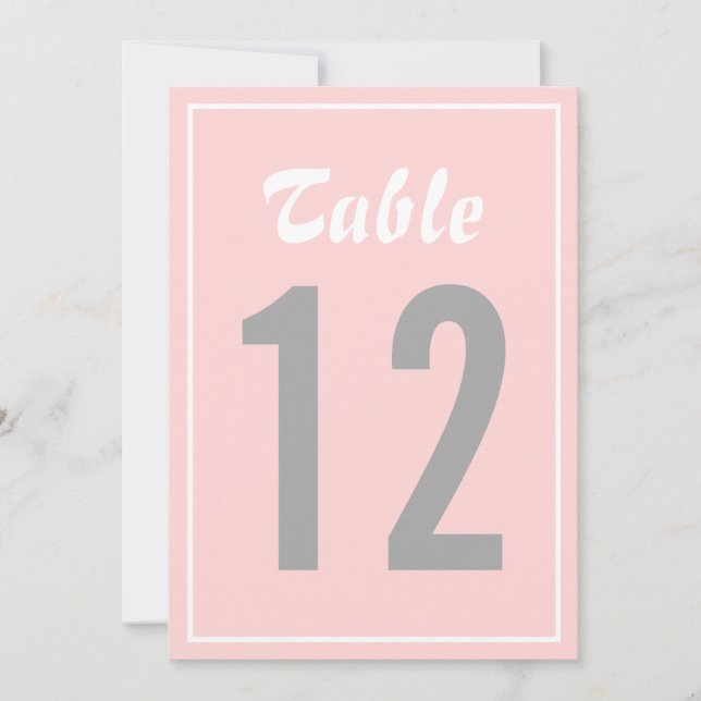 Blush & Grey Nautical Table Numbers Card II (Front)