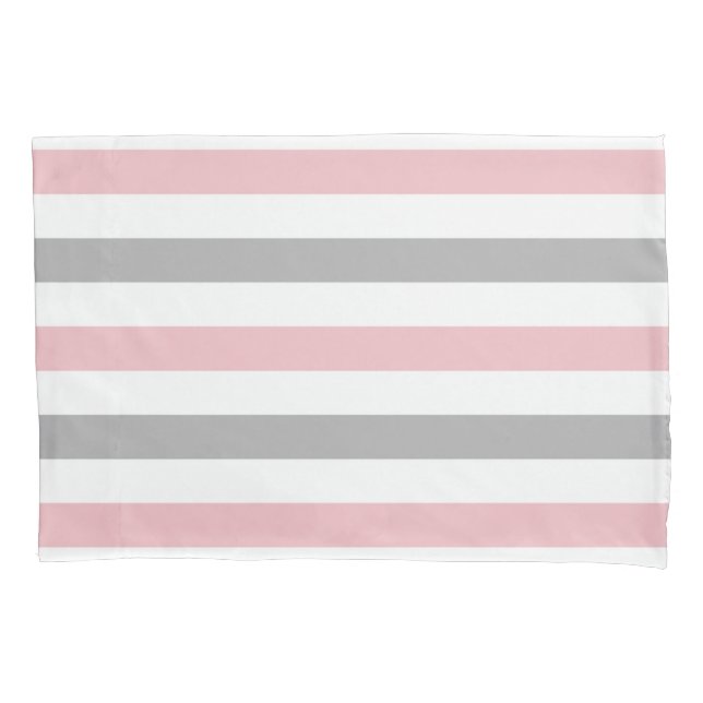 Blush + Grey Pillowcase (Front)
