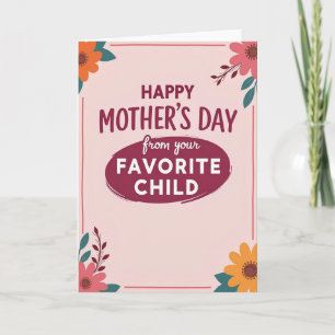 Blush Happy Mothers Day Card