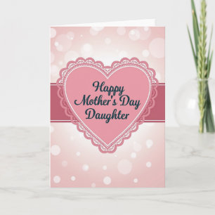Blush Heart Mothers Day Card