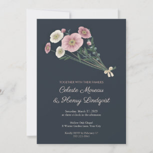 Blush Hellebore Bundle Wedding Invitation
