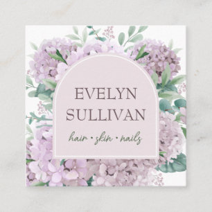 Blush hydrangea arch business card