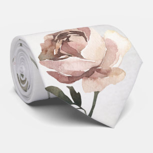 Blush In Bloom Pink White Desdemona Roses Tie
