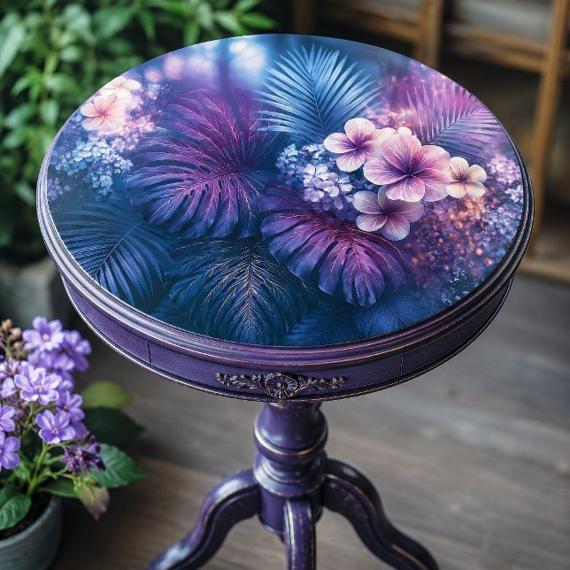 Blush Indigo Tropical Bloom Decoupage Tissue Paper (Creator Uploaded)