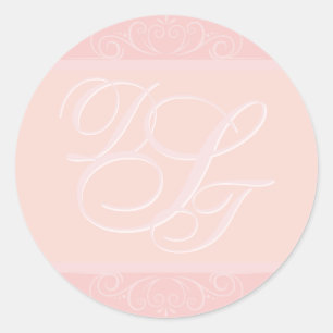 Blush Initials Envelope Stickers