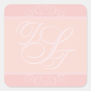 Blush Initials Envelope Stickers