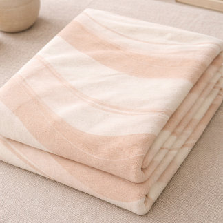 Blush Ivory Ripple Fleece Blanket
