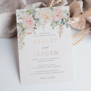 Blush Ivory & Rose Gold Foil Wedding