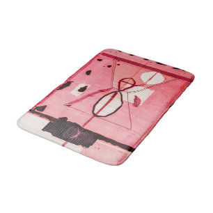 Blush Kilim: Pink Moroccan Heritage Art Bath Mat