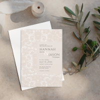 Blush Lace Dainty Elegant Invitation