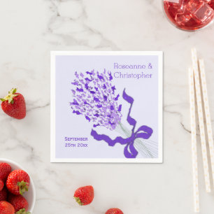 Blush Lavender Design Wedding Napkin