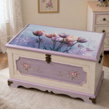 Blush Lavender Tulip Garden Decoupage